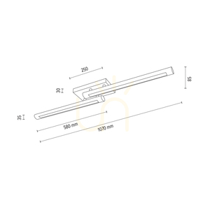 Lampa de tavan Razmus, stejar uleiat/negru, 2xLED, 31 W, 107 cm small 3
