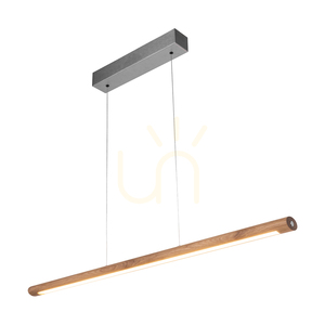 Lampa suspendată Razmus, stejar uleiat/nichel mat, 1xLED 28 W, lumină orientabilă în sus și în jos, 98 cm small 1