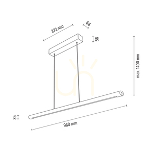Lampa suspendată Razmus, stejar uleiat/nichel mat, 1xLED 28 W, lumină orientabilă în sus și în jos, 98 cm small 2