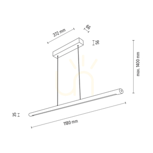 Lampa suspendată Razmus, stejar uleiat/negru, 1xLED 34 W, lumină orientabilă în sus și în jos, 118 cm small 4