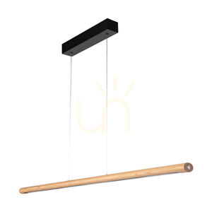 Lampa suspendată Razmus, stejar uleiat/negru, 1xLED 34 W, lumină orientabilă în sus și în jos, 118 cm small 0