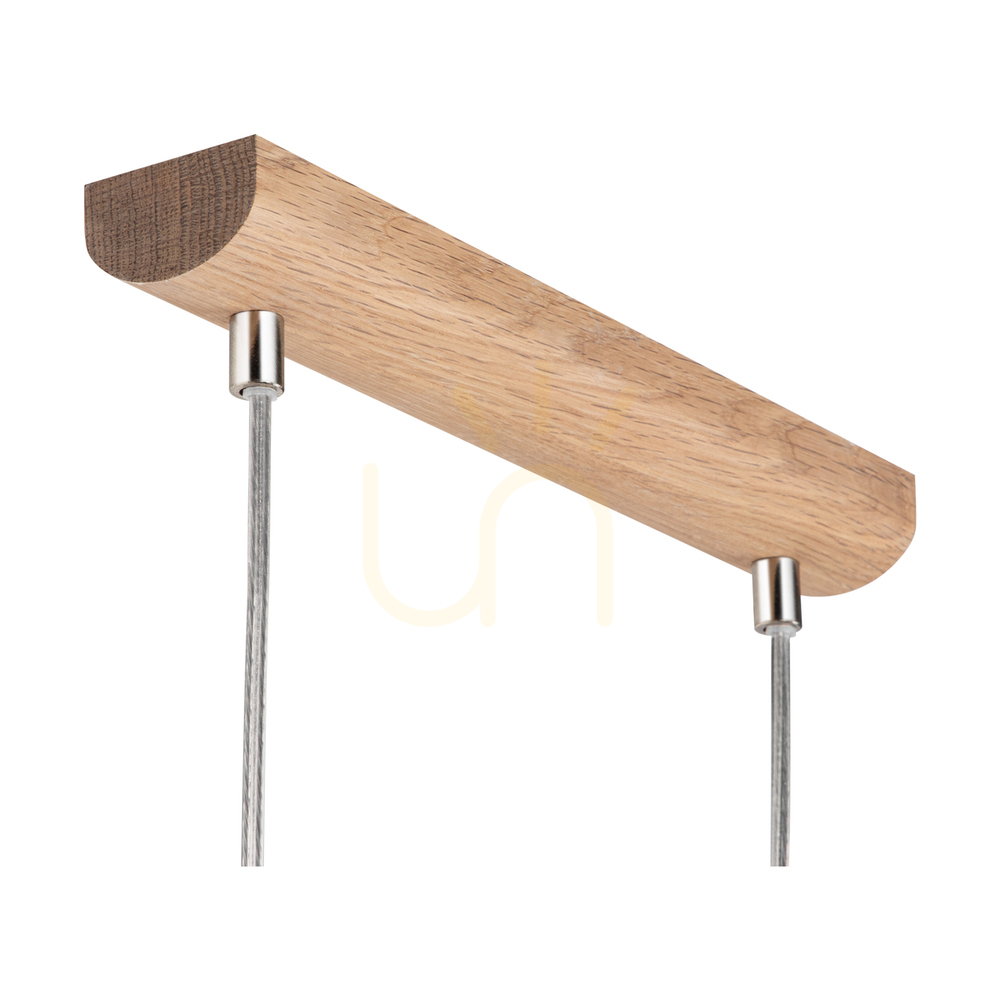 previzualizare Lampa suspendată Mercedes, stejar uleiat/nichel mat, abajur alb, 3xE27, 91 cm Lampa suspendată Mercedes, stejar uleiat/nichel mat, abajur alb, 3xE27, 91 cm