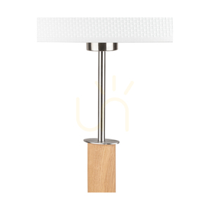 Lampa de podea Mercedes, stejar uleiat/nichel mat, abajur alb, 1xE27, 52 cm small 2