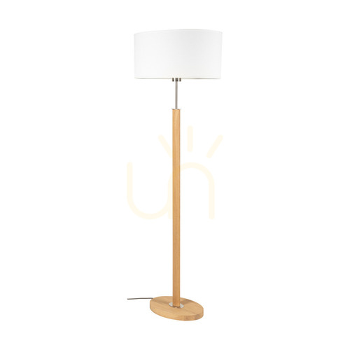 Verifica Lampa de podea Mercedes, stejar uleiat/nichel mat, abajur alb, 1xE27, 52 cm