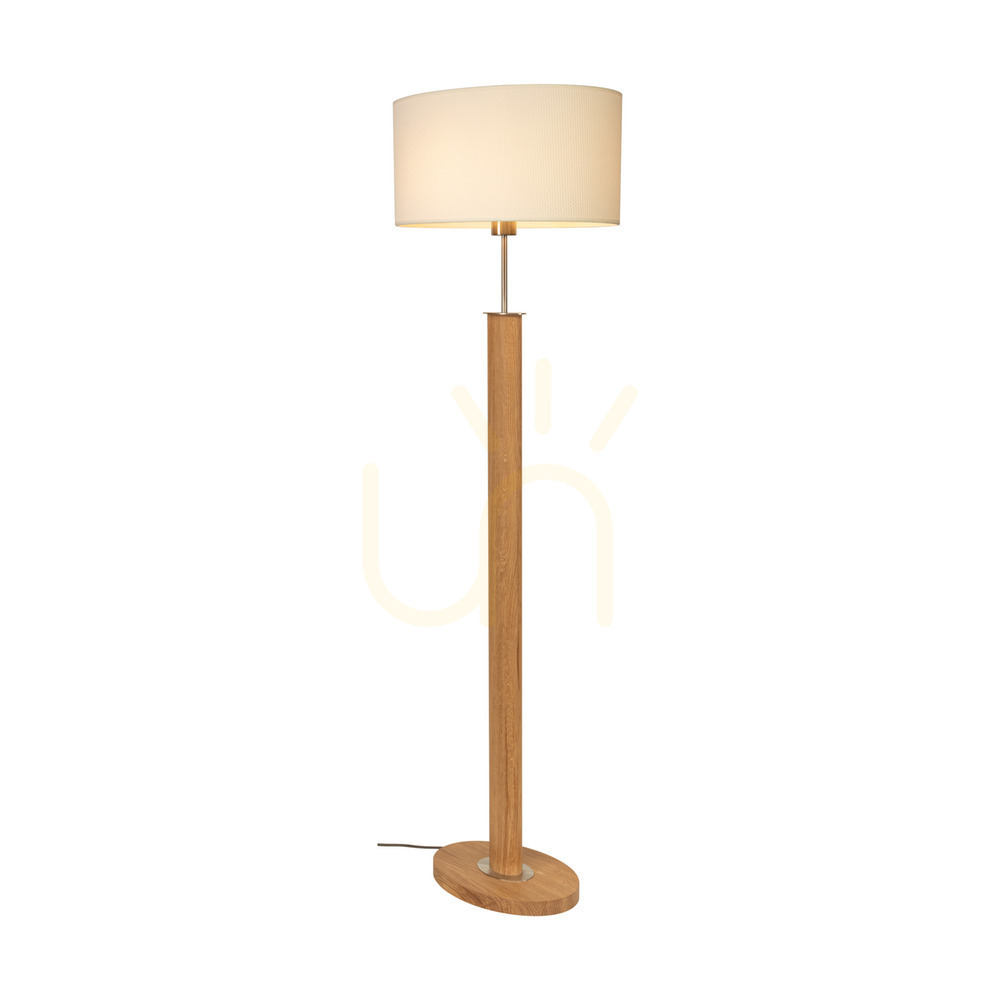 Vedere Lampa de podea Mercedes, stejar uleiat/nichel mat, abajur alb, 1xE27, 52 cm Lampa de podea Mercedes, stejar uleiat/nichel mat, abajur alb, 1xE27, 52 cm