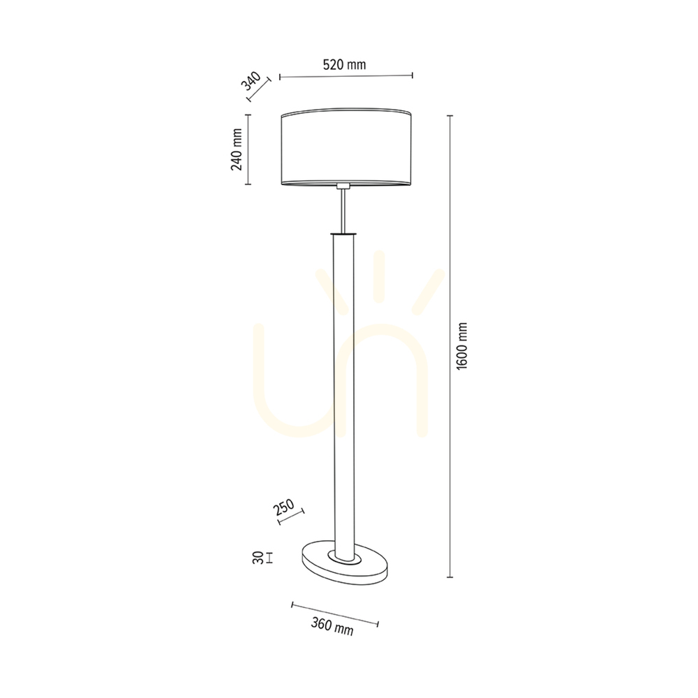 Spectacol Lampa de podea Mercedes, stejar uleiat/nichel mat, abajur alb, 1xE27, 52 cm Lampa de podea Mercedes, stejar uleiat/nichel mat, abajur alb, 1xE27, 52 cm