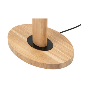 Lampa de podea Mercedes, stejar uleiat/negru, abajur maro-negru-auriu, 1xE27, 52 cm small 2