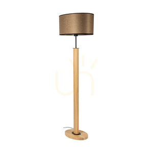 Lampa de podea Mercedes, stejar uleiat/negru, abajur maro-negru-auriu, 1xE27, 52 cm small 0