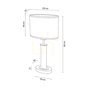 Lampa de masă Mercedes, stejar uleiat/nichel mat, abajur crem-argintiu, 1xE27, 25 cm 4 Lampa de masă Mercedes, stejar uleiat/nichel mat, abajur crem-argintiu, 1xE27, 25 cm small 4