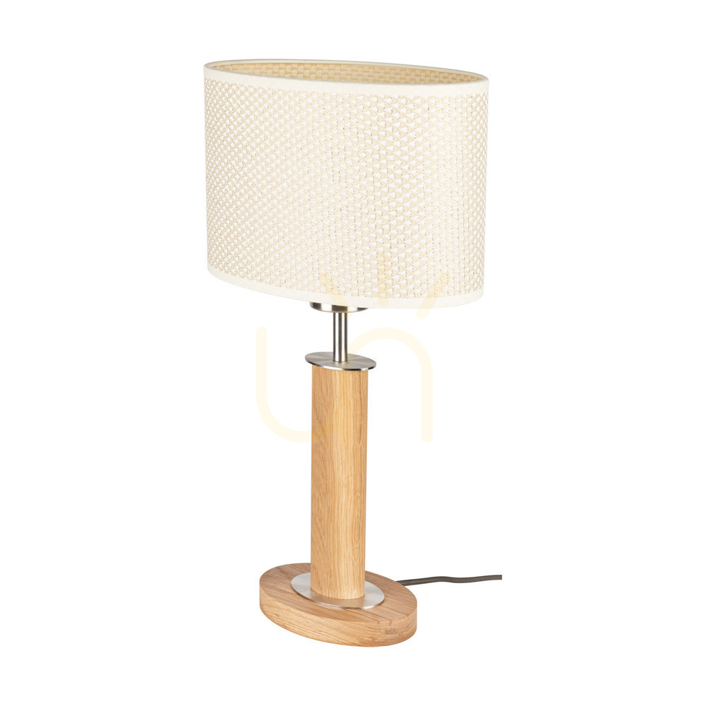 Verifica Lampa de masă Mercedes, stejar uleiat/nichel mat, abajur crem-argintiu, 1xE27, 25 cm Lampa de masă Mercedes, stejar uleiat/nichel mat, abajur crem-argintiu, 1xE27, 25 cm