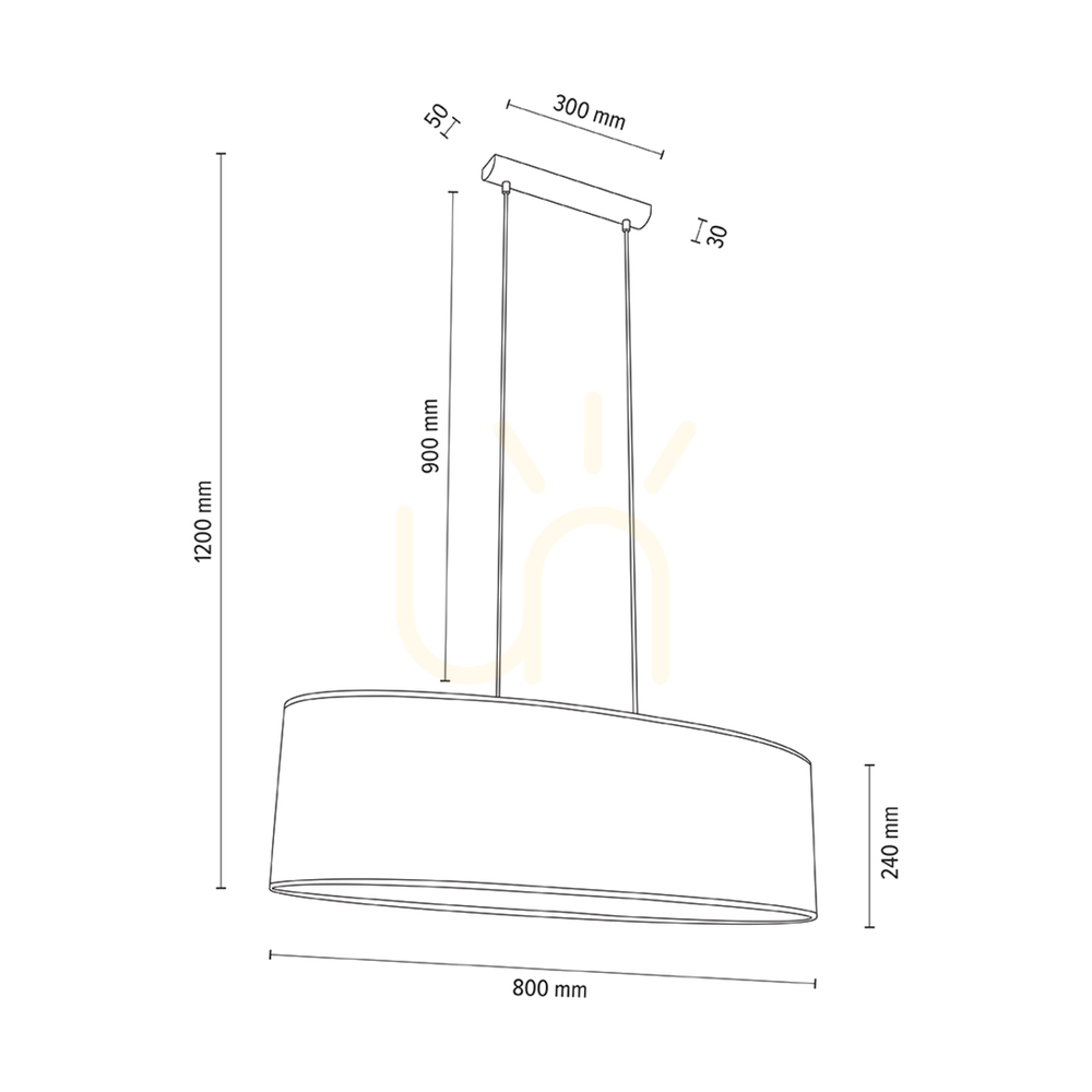 Afişa Lampa suspendată Mercedes, stejar uleiat, abajur alb, 2xE27, 80 cm Lampa suspendată Mercedes, stejar uleiat, abajur alb, 2xE27, 80 cm