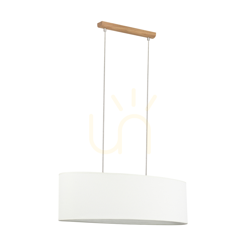 Verifica Lampa suspendată Mercedes, stejar uleiat, abajur alb, 2xE27, 80 cm Lampa suspendată Mercedes, stejar uleiat, abajur alb, 2xE27, 80 cm