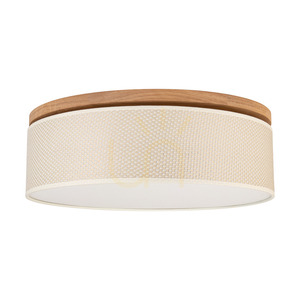 Lampa de tavan Mercedes, stejar uleiat, abajur crem și argintiu, 3xE27, Ø48 cm 0 Lampa de tavan Mercedes, stejar uleiat, abajur crem și argintiu, 3xE27, Ø48 cm small 0