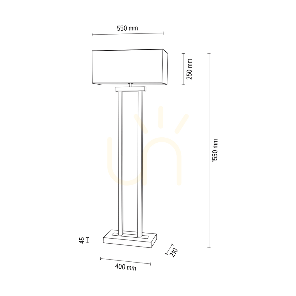 previzualizare Lampa de podea Hakon, stejar uleiat/negru, abajur bej, 1xE27 + 2xLED 40 W, 56 cm Lampa de podea Hakon, stejar uleiat/negru, abajur bej, 1xE27 + 2xLED 40 W, 56 cm