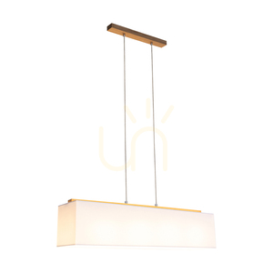 Lampa suspendată Hakon, stejar uleiat, abajur alb, 4xE27, 90 cm 1 Lampa suspendată Hakon, stejar uleiat, abajur alb, 4xE27, 90 cm small 1