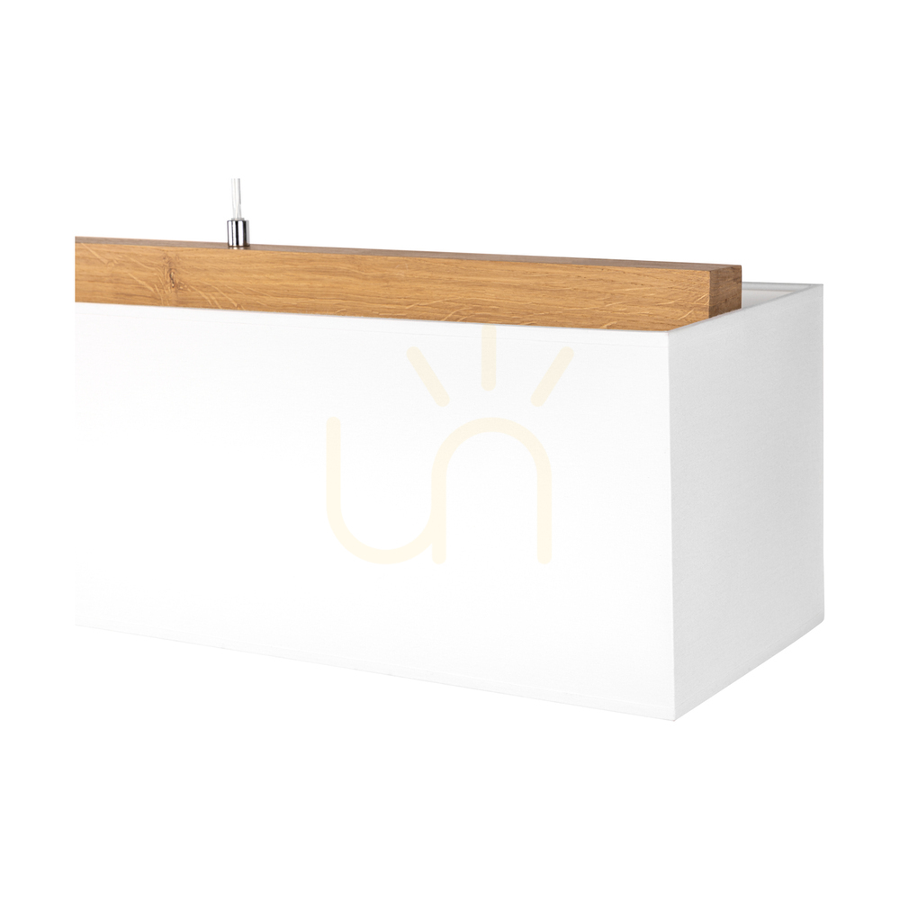 previzualizare Lampa suspendată Hakon, stejar uleiat, abajur alb, 4xE27, 90 cm Lampa suspendată Hakon, stejar uleiat, abajur alb, 4xE27, 90 cm