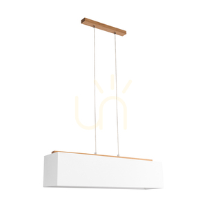 Lampa suspendată Hakon, stejar uleiat, abajur alb, 4xE27, 90 cm 0 Lampa suspendată Hakon, stejar uleiat, abajur alb, 4xE27, 90 cm small 0