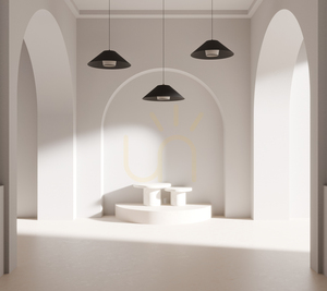 Lampa suspendată Amigo, stejar uleiat, abajur bej/negru, 1xE27, Ø70 cm small 4