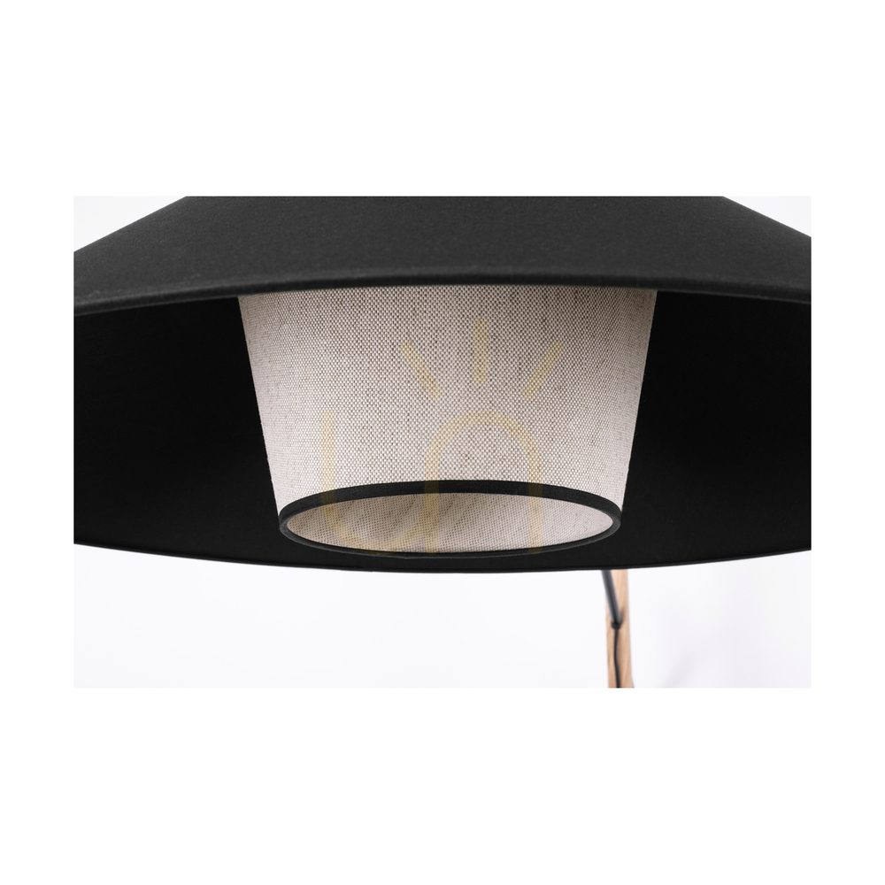 previzualizare Lampa de podea Amigo, stejar uleiat/negru, abajur bej/negru, 1xE27, 160 cm Lampa de podea Amigo, stejar uleiat/negru, abajur bej/negru, 1xE27, 160 cm