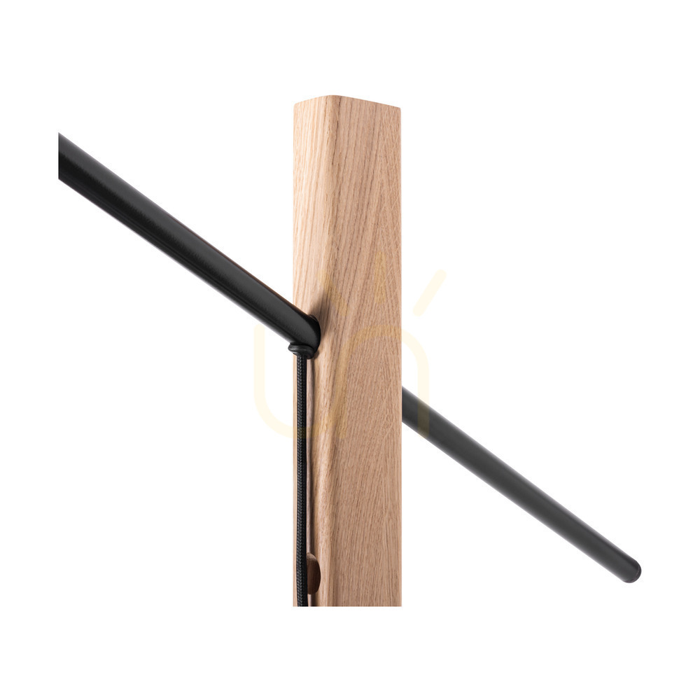 Afişa Lampa de podea Amigo, stejar uleiat/negru, abajur bej/negru, 1xE27, 160 cm Lampa de podea Amigo, stejar uleiat/negru, abajur bej/negru, 1xE27, 160 cm