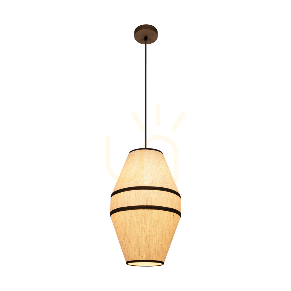 Vedere Lampa suspendată Amigo, stejar uleiat, abajur bej, 1xE27, Ø30 cm Lampa suspendată Amigo, stejar uleiat, abajur bej, 1xE27, Ø30 cm