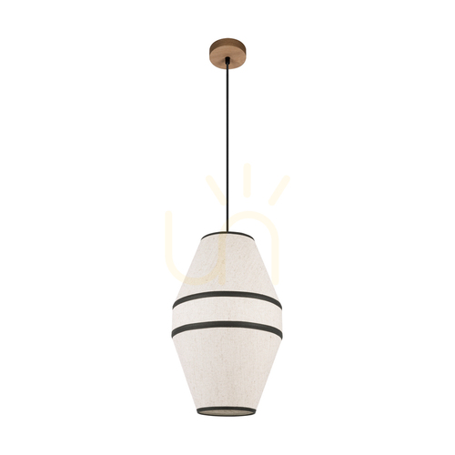 Verifica Lampa suspendată Amigo, stejar uleiat, abajur bej, 1xE27, Ø30 cm