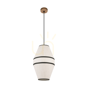 Lampa suspendată Amigo, stejar uleiat, abajur bej, 1xE27, Ø30 cm 0 Lampa suspendată Amigo, stejar uleiat, abajur bej, 1xE27, Ø30 cm small 0