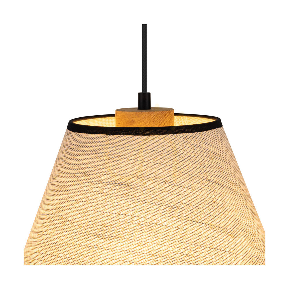 Afişa Lampa suspendată Amigo, stejar uleiat, abajur bej, 1xE27, Ø30 cm Lampa suspendată Amigo, stejar uleiat, abajur bej, 1xE27, Ø30 cm