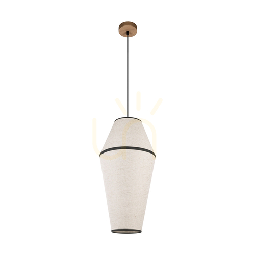 Verifica Lampa suspendată Amigo, stejar uleiat, abajur bej, 1xE27, Ø30 cm