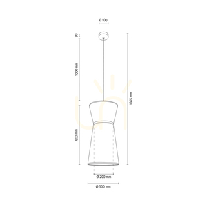 Lampă suspendată Amigo, stejar uleiat, abajur bej, 1xE27, Ø30 cm small 4