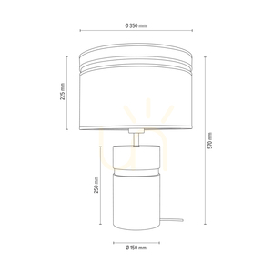Lampa de masă Palo, stejar uleiat/negru, abajur bej, 1xE27, Ø35 cm 3 Lampa de masă Palo, stejar uleiat/negru, abajur bej, 1xE27, Ø35 cm small 3