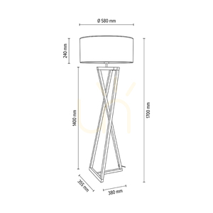 Lampa de podea Clessidra, stejar uleiat/nichel mat, abajur bej, 1xE27, Ø58 cm 4 Lampa de podea Clessidra, stejar uleiat/nichel mat, abajur bej, 1xE27, Ø58 cm small 4
