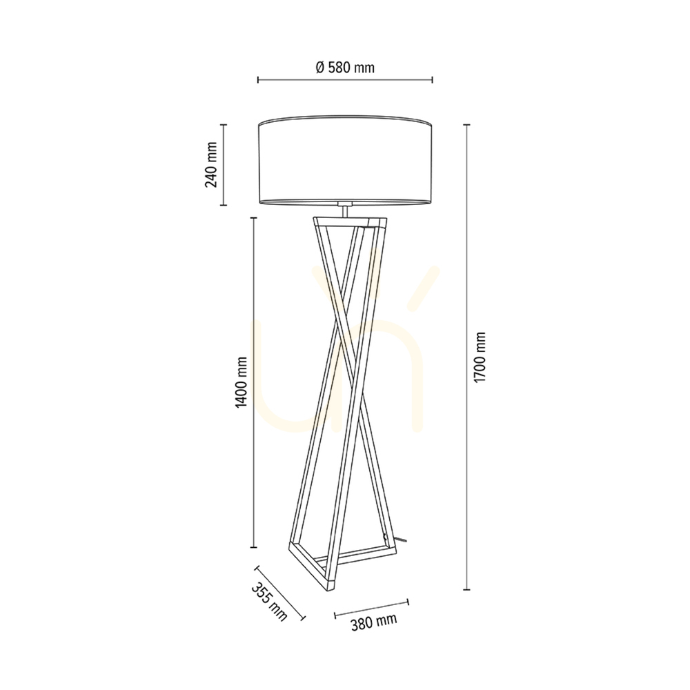 Spectacol Lampa de podea Clessidra, stejar uleiat/nichel mat, abajur bej, 1xE27, Ø58 cm Lampa de podea Clessidra, stejar uleiat/nichel mat, abajur bej, 1xE27, Ø58 cm