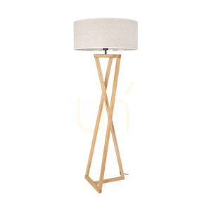 Lampa de podea Clessidra, stejar uleiat/nichel mat, abajur bej, 1xE27, Ø58 cm 0 Lampa de podea Clessidra, stejar uleiat/nichel mat, abajur bej, 1xE27, Ø58 cm small 0