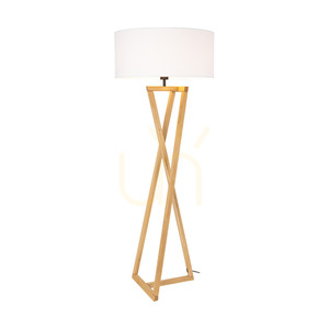 Lampa de podea Clessidra, stejar uleiat/nichel mat, abajur alb, 1xE27, Ø58 cm 1 Lampa de podea Clessidra, stejar uleiat/nichel mat, abajur alb, 1xE27, Ø58 cm small 1