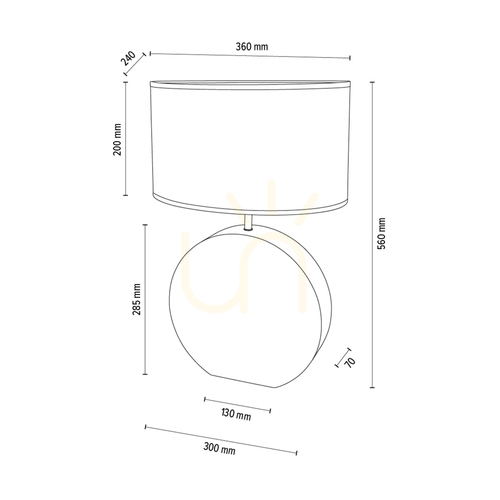 Verifica Lampa de masă Logan, stejar uleiat/nichel mat, abajur alb, 1xE27, 36 cm