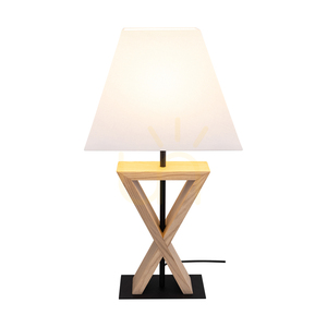Lampa de masă Logan, stejar uleiat/negru, abajur alb, 1xE27, 30 cm 2 Lampa de masă Logan, stejar uleiat/negru, abajur alb, 1xE27, 30 cm small 2