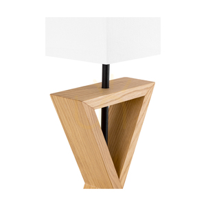 Lampa de masă Logan, stejar uleiat/negru, abajur alb, 1xE27, 30 cm 3 Lampa de masă Logan, stejar uleiat/negru, abajur alb, 1xE27, 30 cm small 3