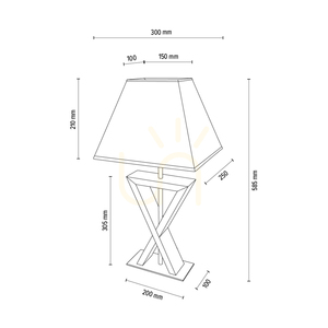 Lampa de masă Logan, stejar uleiat/negru, abajur alb, 1xE27, 30 cm 5 Lampa de masă Logan, stejar uleiat/negru, abajur alb, 1xE27, 30 cm small 5