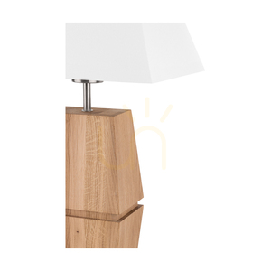 Lampa de masă Logan, stejar uleiat/nichel mat, abajur alb, 1xE27, 30 cm small 3