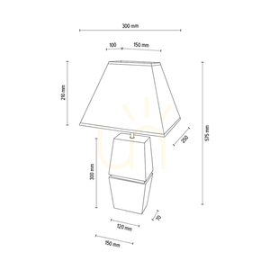 Lampa de masă Logan, stejar uleiat/nichel mat, abajur alb, 1xE27, 30 cm small 4
