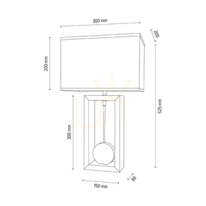 Lampa de masă Logan, stejar uleiat/negru, abajur negru, 1xE27, 30 cm small 3