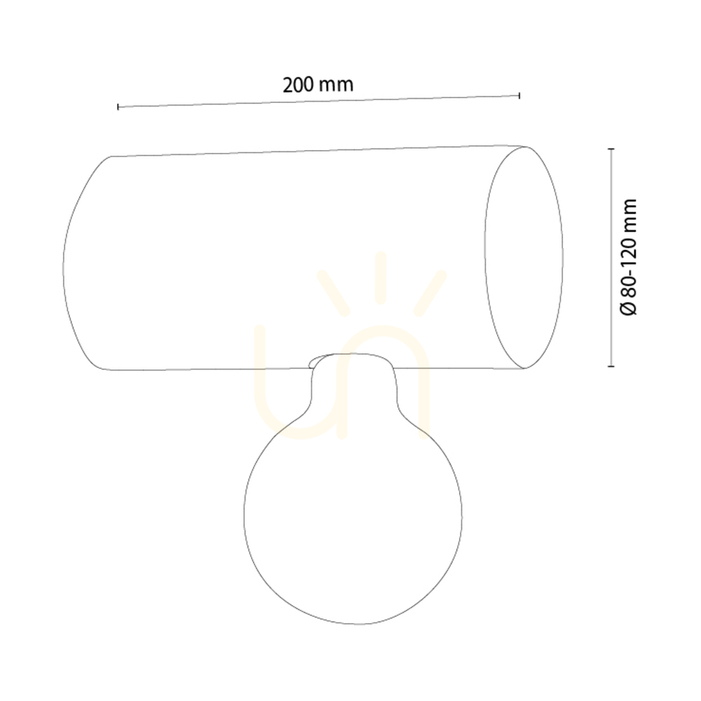 Vedere Aplică de perete Core, maro, 1xE27, 20 cm Aplică de perete Core, maro, 1xE27, 20 cm