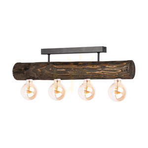 Lampă de tavan Core, nuc/negru, 4xE27, 70 cm small 0