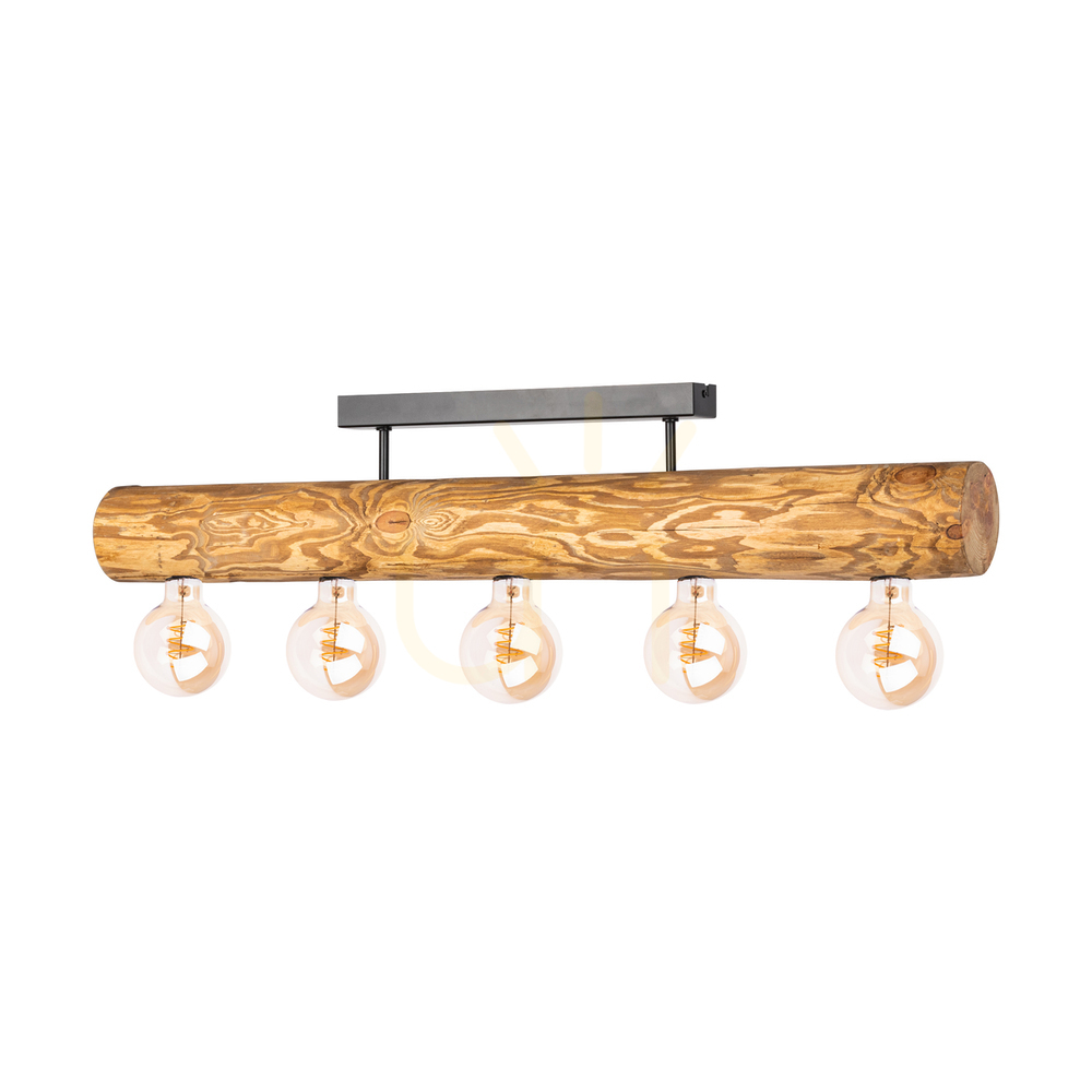 Verifica Lampă de tavan Core, maro/negru, 5xE27, 90 cm Lampă de tavan Core, maro/negru, 5xE27, 90 cm