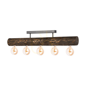 Lampă de tavan Core, nuc/negru, 5xE27, 90 cm small 0