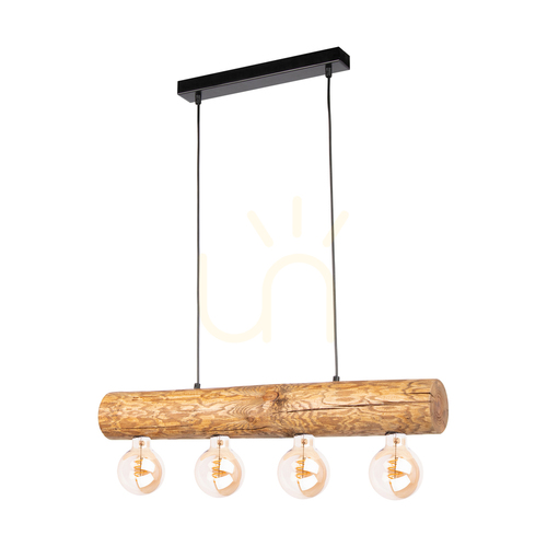 Verifica Lampă suspendată Core, maro/negru, 4xE27, 70 cm