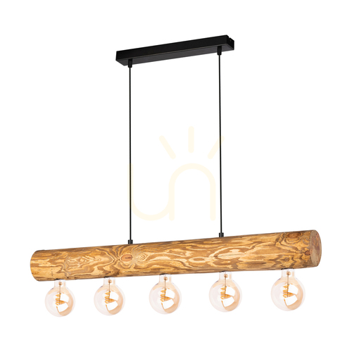 Verifica Lampă suspendată Core, maro/negru, 5xE27, 90 cm