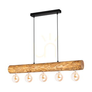 Lampă suspendată Core, maro/negru, 5xE27, 90 cm small 0