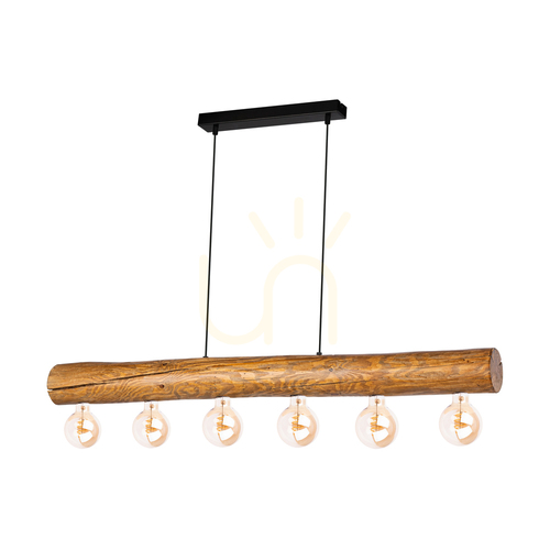 Verifica Lampă suspendată Core, maro/negru, 6xE27, 115 cm